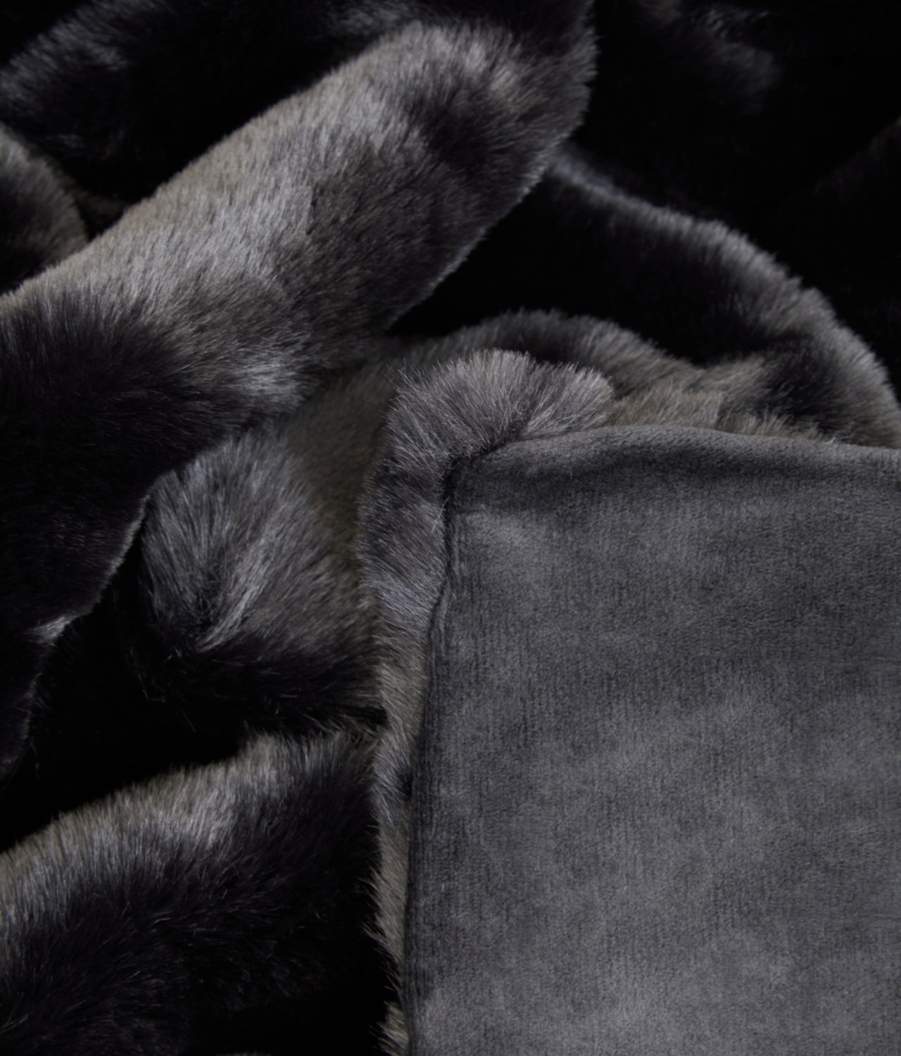 Black Fur Throw