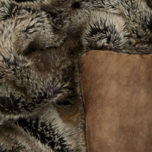 Mocha Ombre Fur Throw