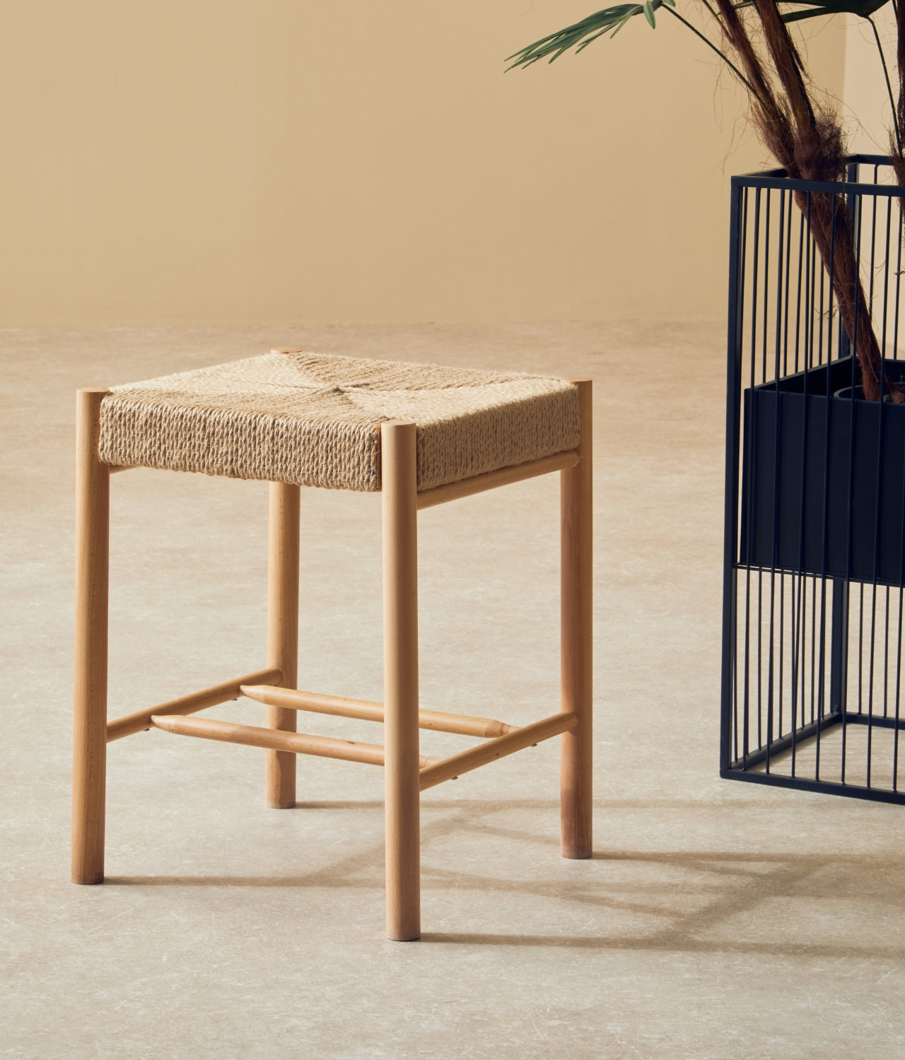 Oliver Natural Wood Stool