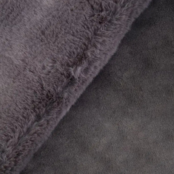 Lamina Grey Fur Throw