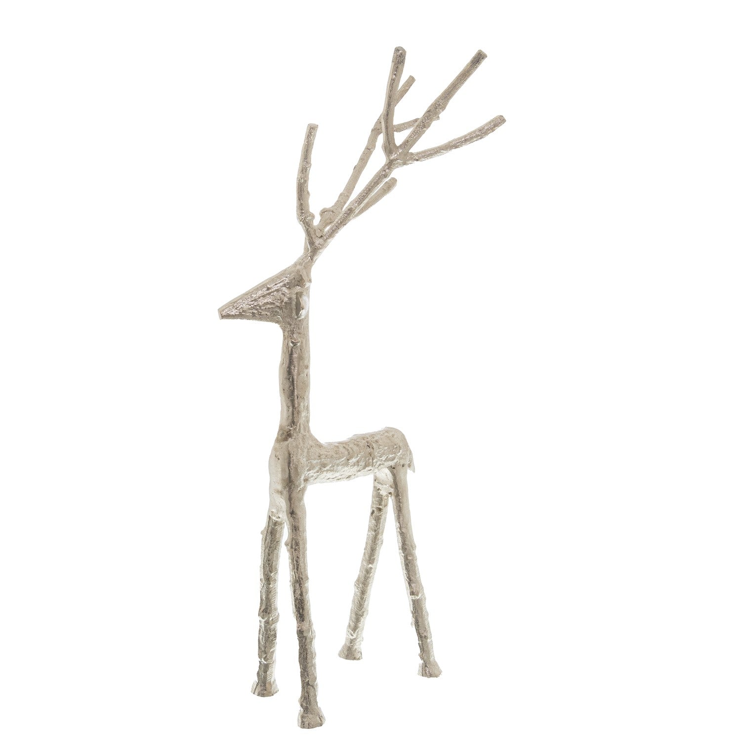 Silver Standing Stag Ornament