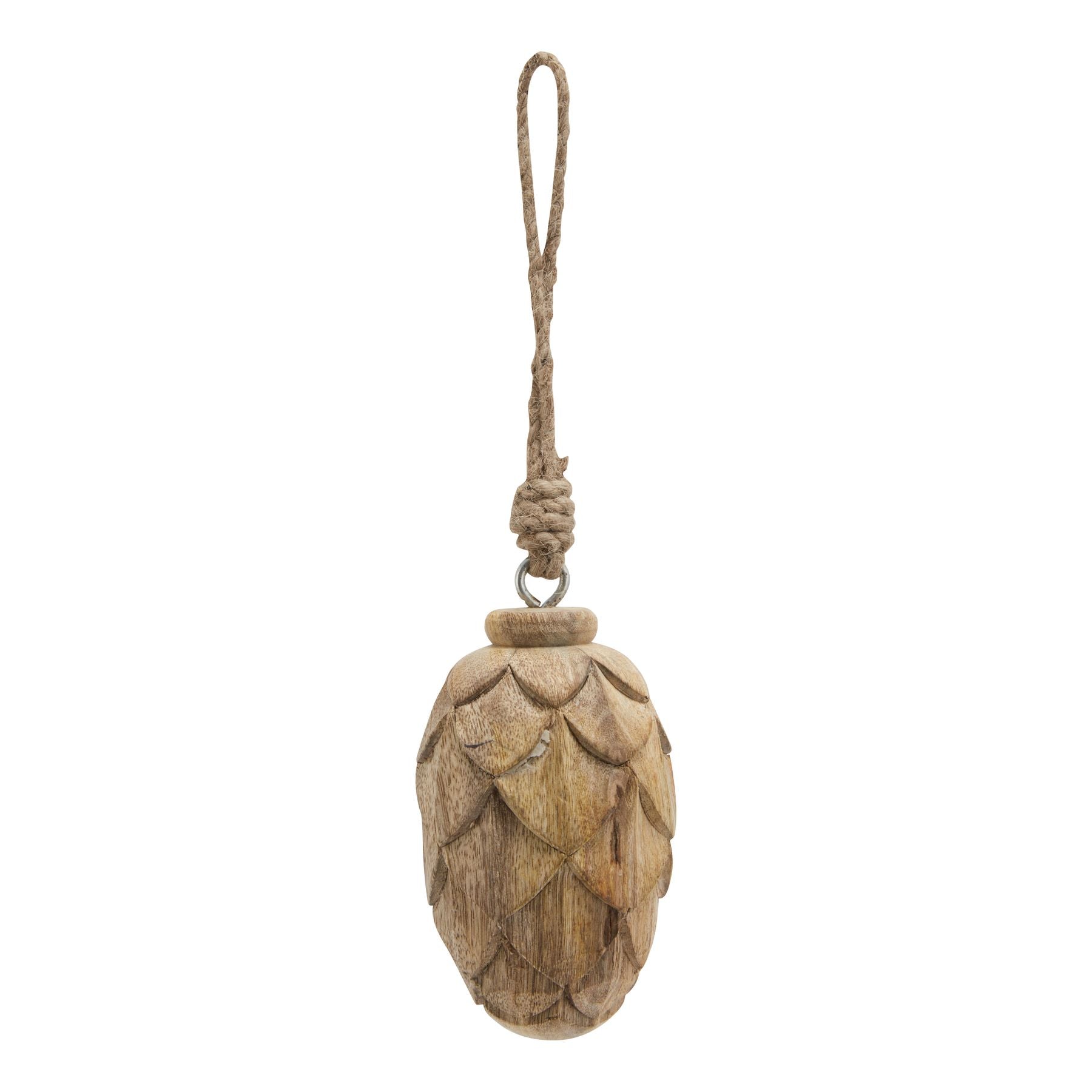 Natural Wooden Pine Cone Bauble