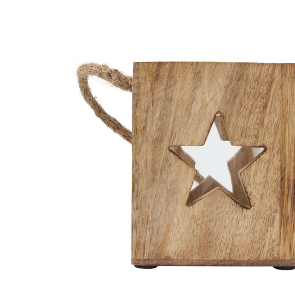 Wooden Small Star Tealight Candle Holder