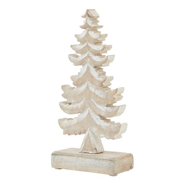 White Wash Wooden Tiered Tree