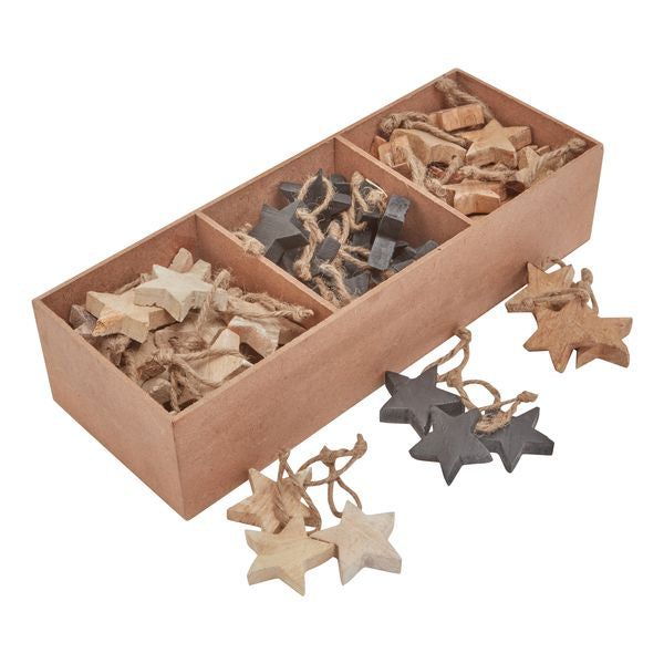 Wooden Star Hanging Decorations