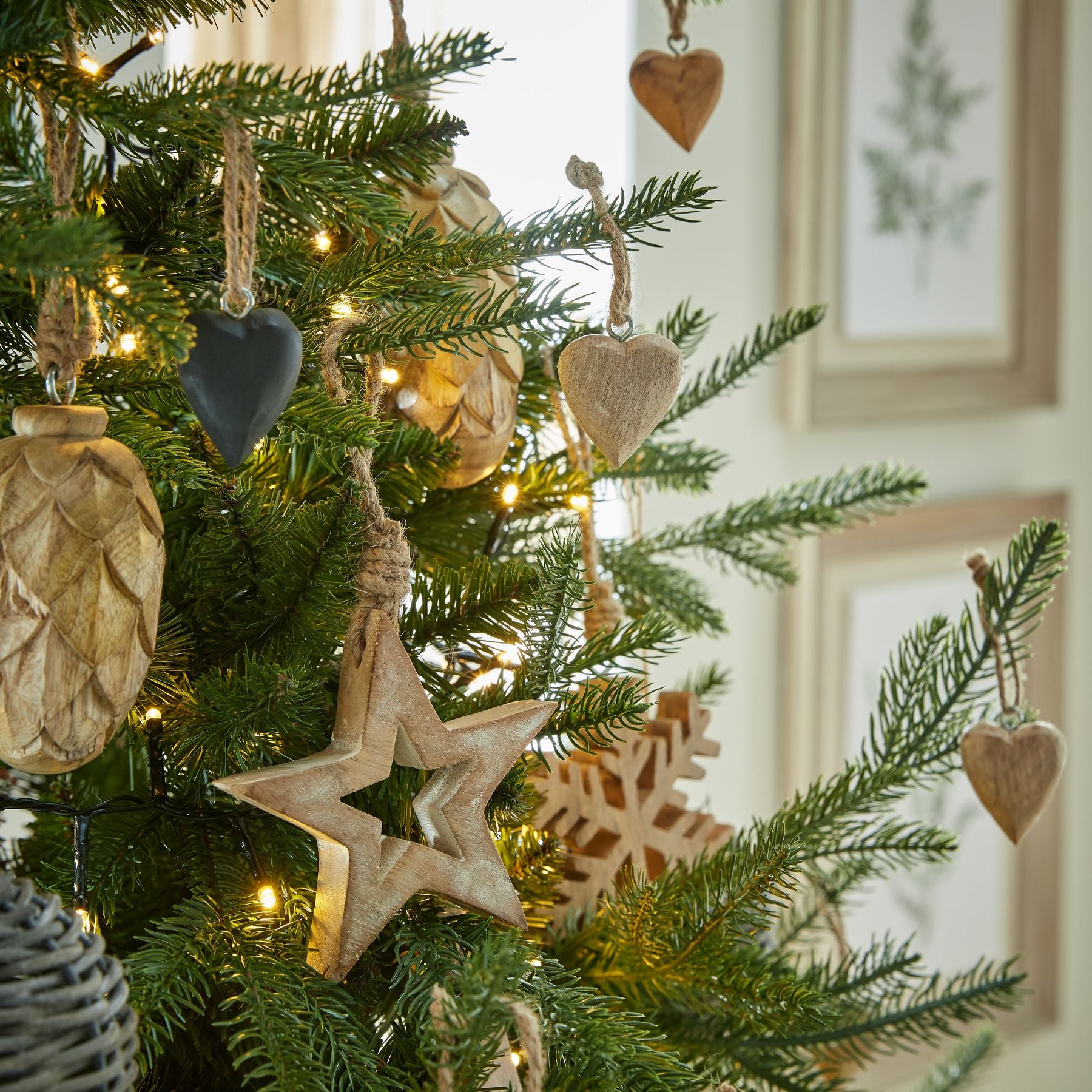 Wooden Heart Hanging Decorations