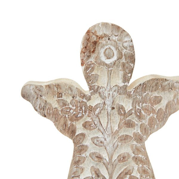 White Wash Patterned Angel