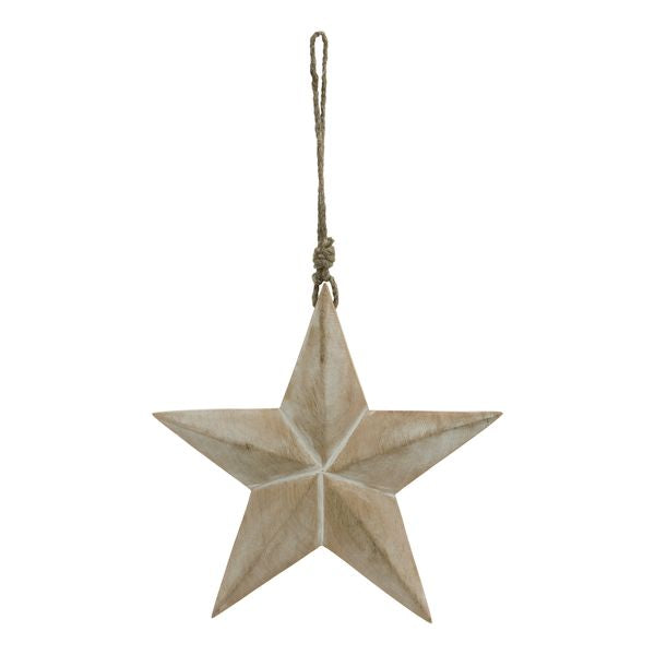 White Wash Hanging Star