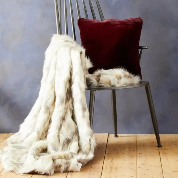 Lamina Natural Fur Throw