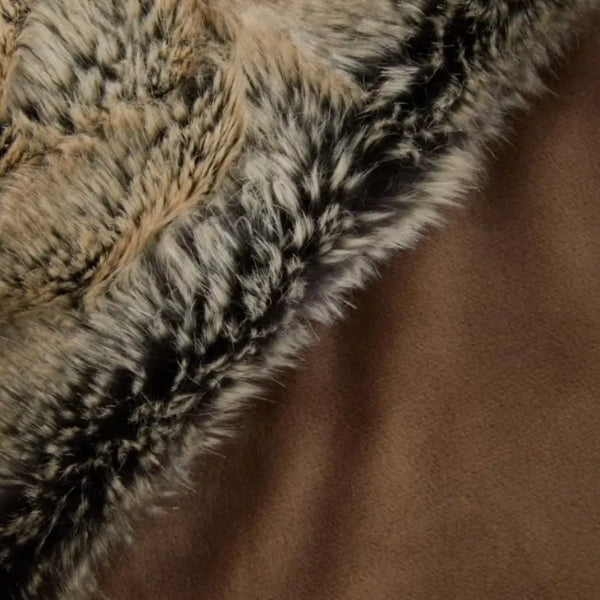 Mocha Ombre Fur Throw